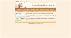 Desktop Screenshot of dating.millionairecupid.com